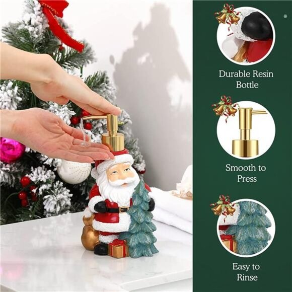 Santa Claus Soap Dispenser, Christmas Decor